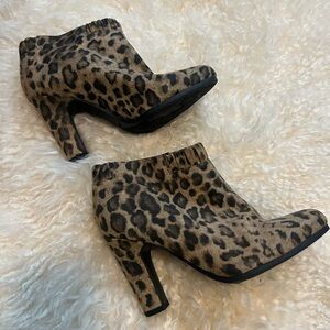 Leopard Print Ankle Boots